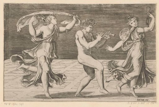 Dancing Satyr and Maenads