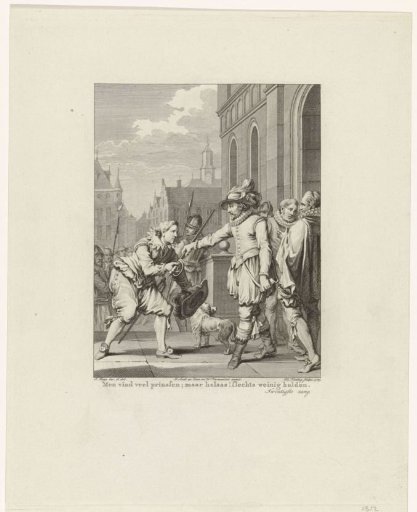 Orange presents his sword to Goignies, 1578