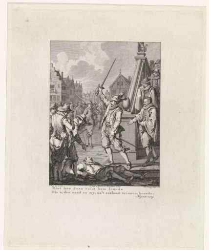Ruychaver at the corpse of a Spanish-sympathising councillor in Alkmaar, 1573