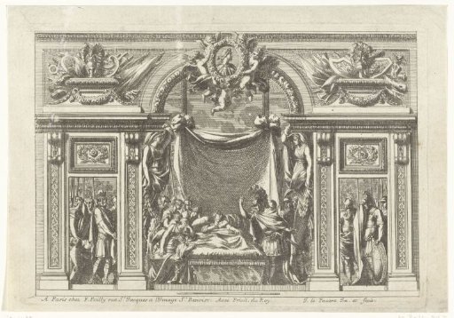Alcove with a canopy bed