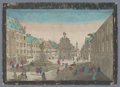 View of the wine market in Augsburg