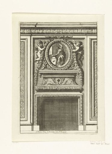Lower panel with oval medallion