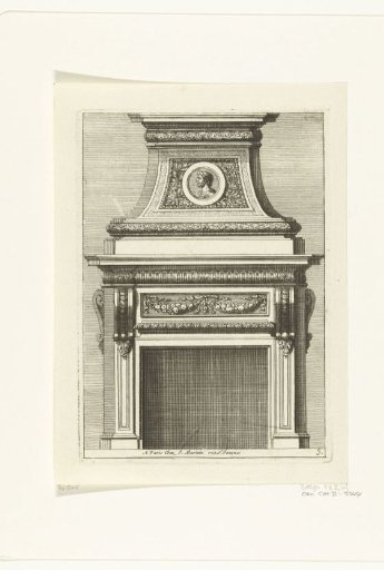 Lower panel with portrait medallion