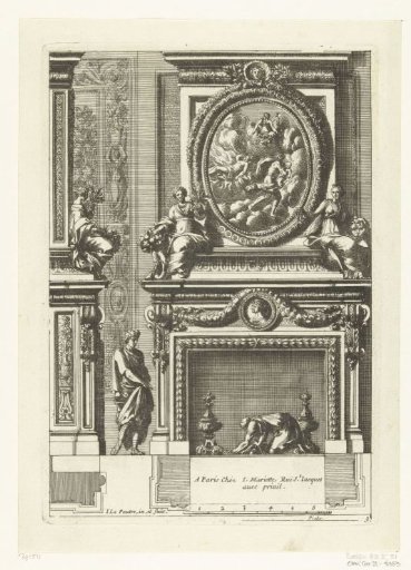 Lower panel with oval painting