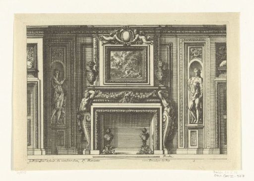 Fireplace with trophies
