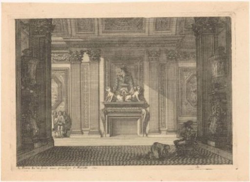 Fireplace in a gallery
