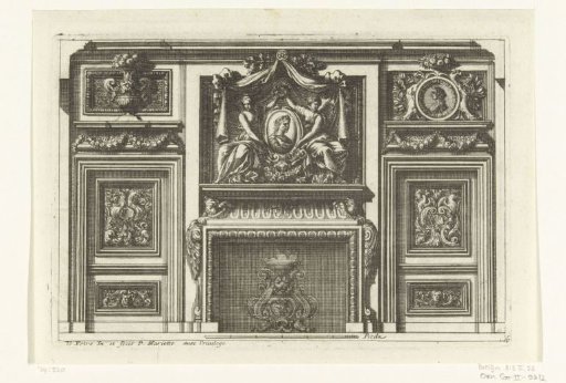 Lower panel between two wall panels