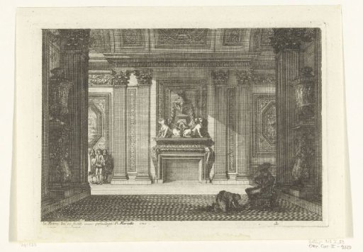 Fireplace in a gallery