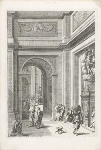 View of aisle and transept