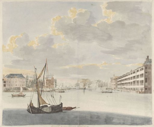 View of the Binnen-Amstel in Amsterdam