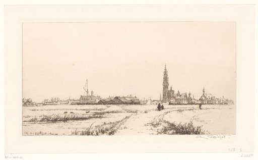 View of Antwerp from the dike