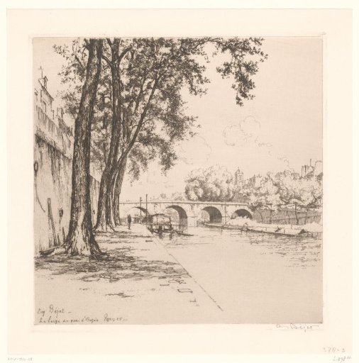 Shore of the Quay of Anjou in Paris