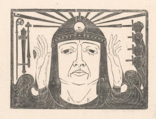Figure with regalia and daggers