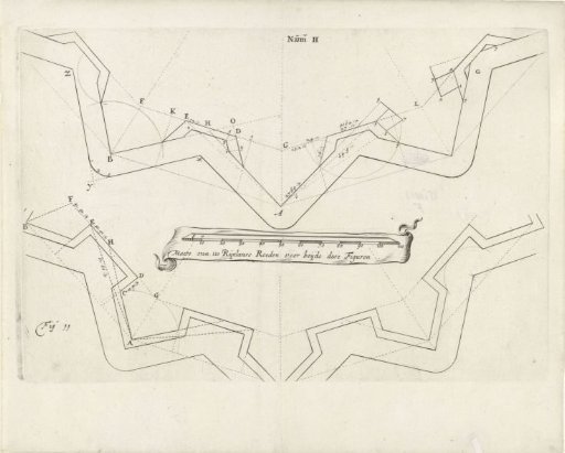Plan of a Fortified Fortress Wall