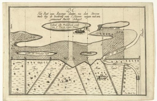 Map of a bay in the coastline (without letters)