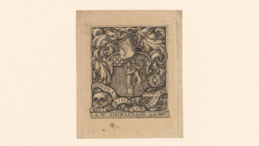 Ex libris of Alphonse Wyatt Thibaudeau