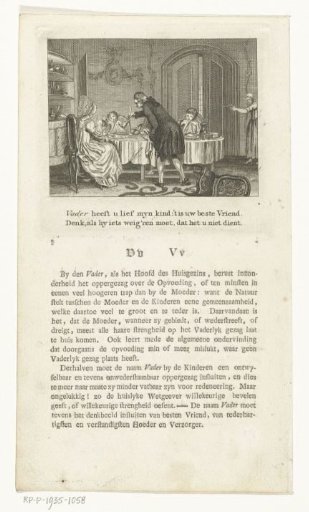Interior with father taking knife from small child