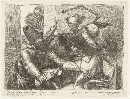 Quarrelling Card Players and Death
