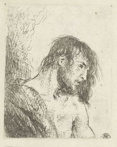 Bust of a naked man