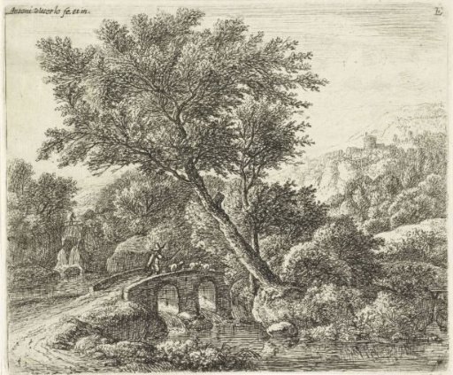 Shepherd on a Stone Bridge