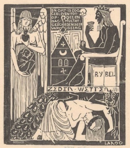 Blindfolded Woman and Monster
