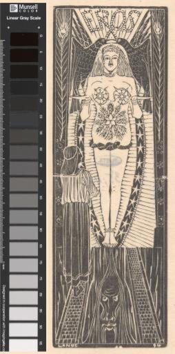 Floating Figure with Two Birds of Prey