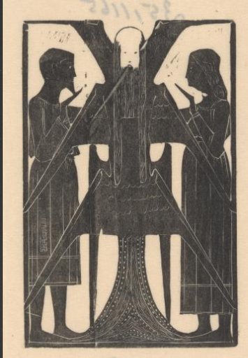 Man and Woman beside a Winged Figure