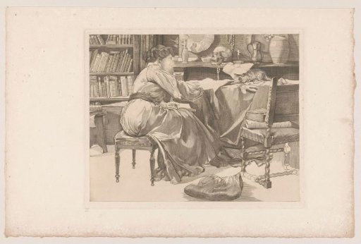 Woman and cat in a studio