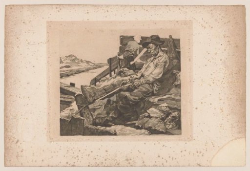 Two Workers at a Sand Excavation