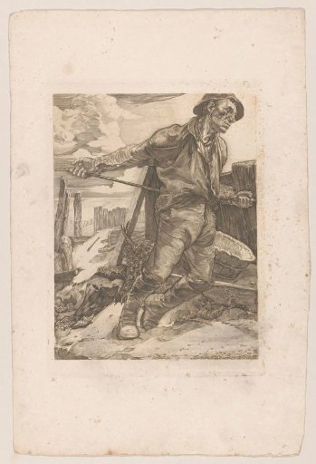 Worker Lowering a Rope