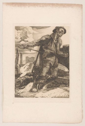 Worker paying out a rope