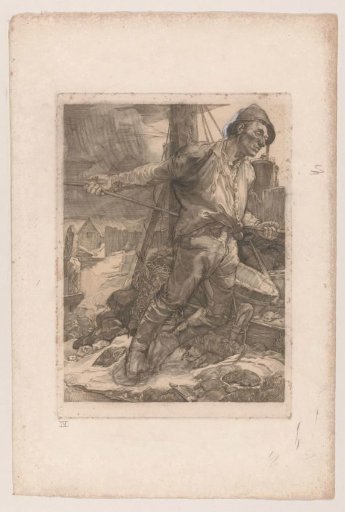 Worker paying out a rope