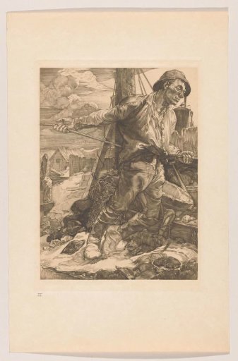 Worker paying out a rope