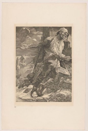 Worker paying out a rope