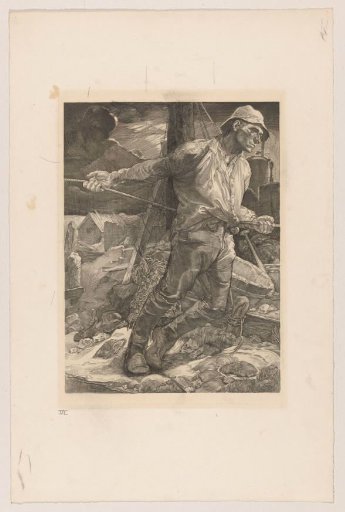 Worker paying out a rope