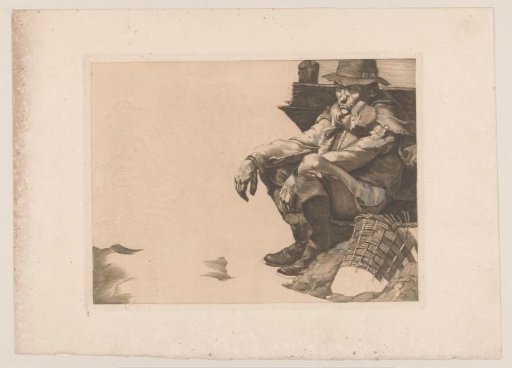 Two labourers eating