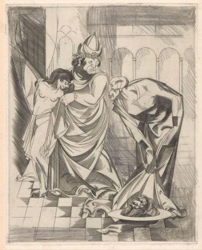 Salome, Herod and the Executioner with the Head of John the Baptist