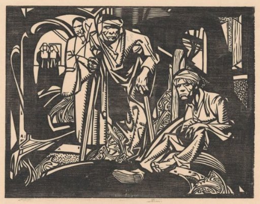 Wounded Men in a Church