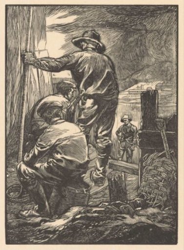 Four Labourers Hauling by the Water
