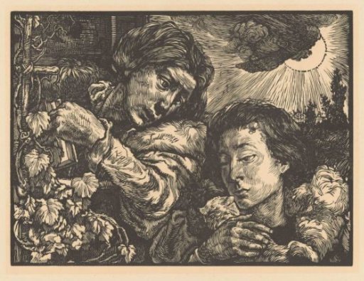Two Women by a Vine