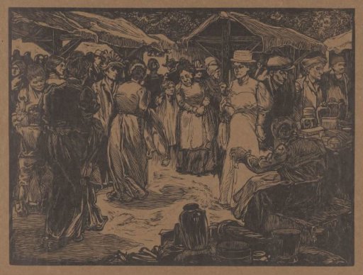 Market Scene with Men and Women