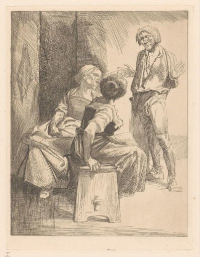 Three Conversing Figures