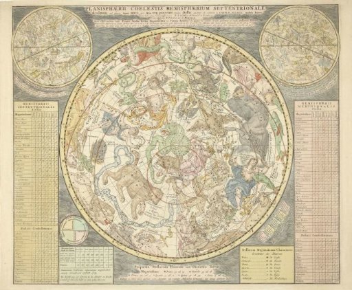 Star chart of the northern sky