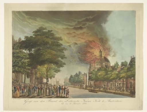 Fire in the New Lutheran Church on the Singel in Amsterdam, 18 September 1822