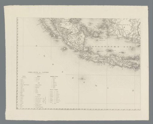 Map of the Dutch East Indies, Bottom Left Section