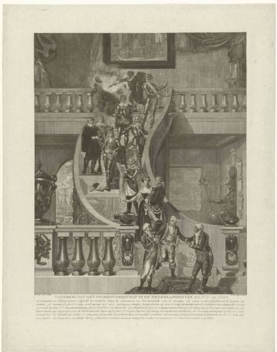 Allegorical image on the occasion of the treaty between the French Republic and William V
