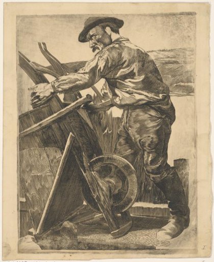 Worker with a Wheelbarrow