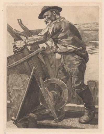 Worker with a Wheelbarrow
