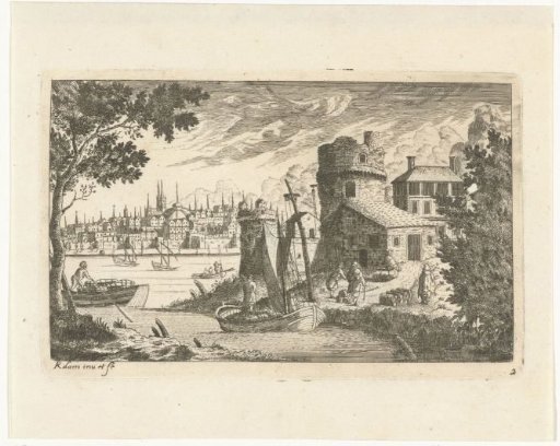 City View with Fishing Harbour and Part of the City Wall