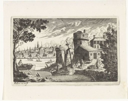City View with Fishing Harbour and Part of the City Wall